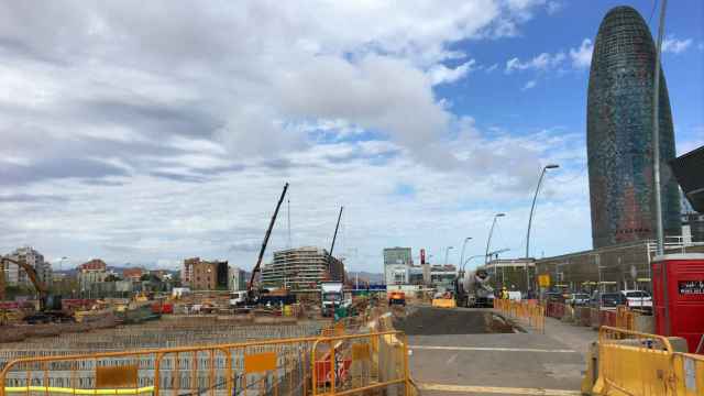 Obras en la plaza de les Glòries / A.M.