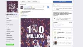 Página de Facebook del Real Madrid