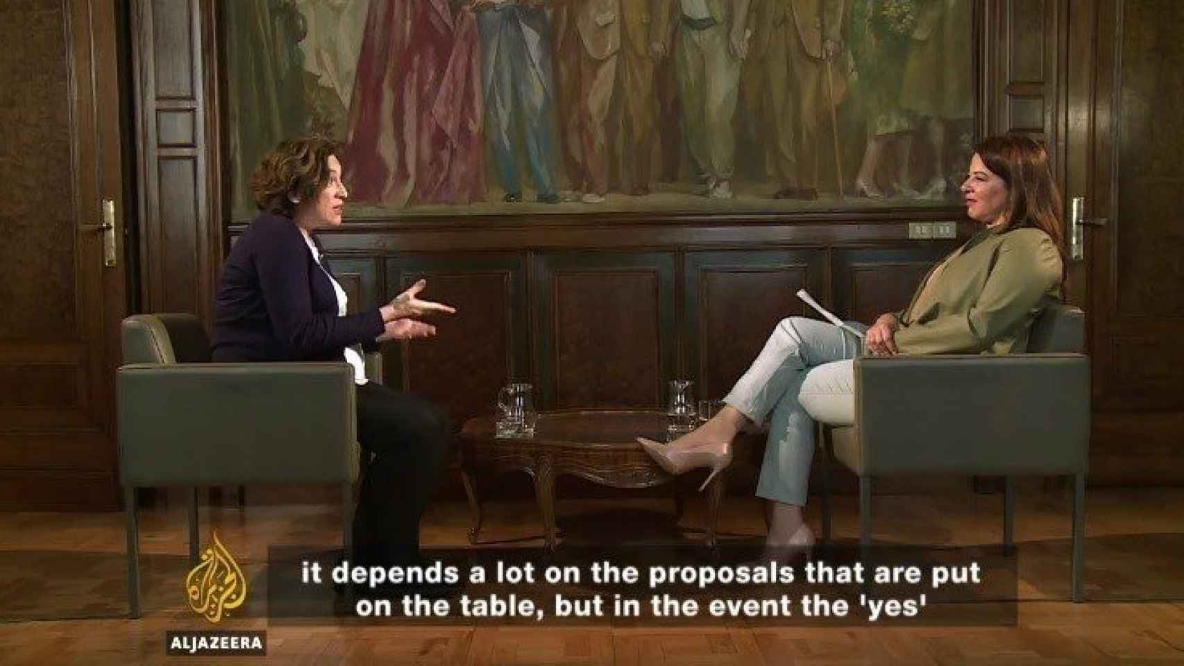 Ada Colau entrevistada en Al Jazeera / EUROPA PRESS