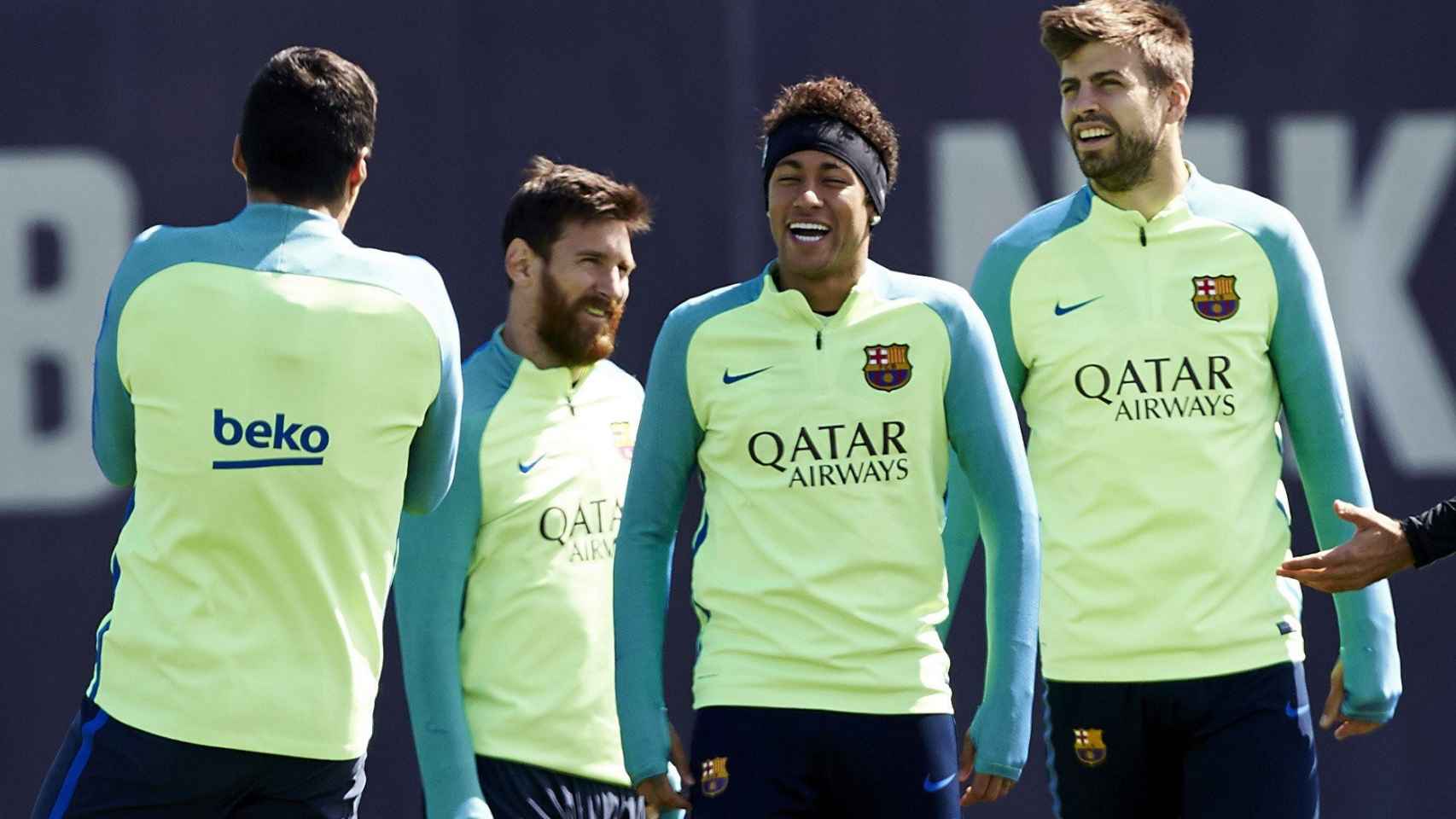 Neymar, en un entrenamiento del Barça / EFE