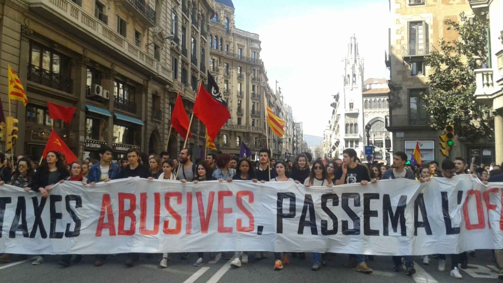 Manifestación estudiantil en Barcelona el pasado 2 de marzo / EP