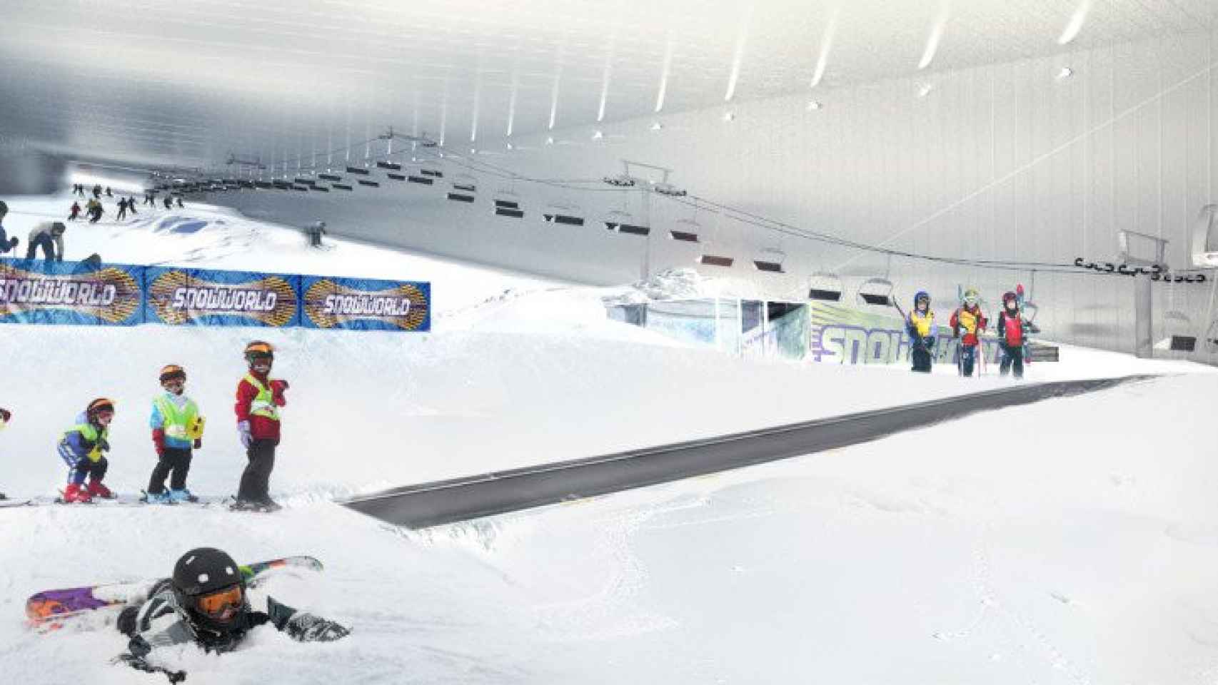 Imagen virtual del interior de las pistas de esquí / Snowworld