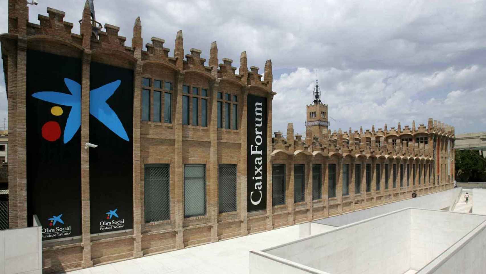 Exterior del recinto del CaixaForum de Barcelona.