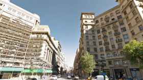 La Via Laietana, escenario de la agresión / GOOGLE STREET VIEW