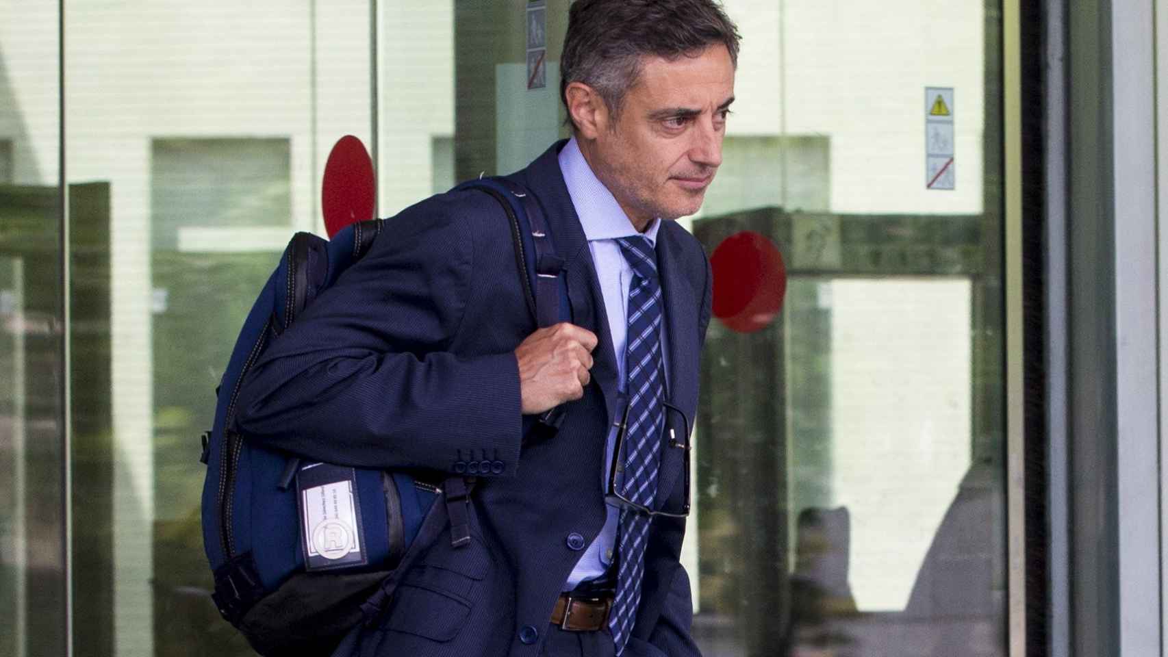 El fiscal Anticorrupción, Emilio Sánchez Ulled, abandona la Ciudad de la Justicia / EFE