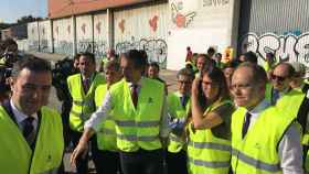 El ministro de Fomento, Íñigo de la Serna, visita las obras de la Sagrera junto a la teniente de alcalde Urbanismo de Barcelona, Janet Sanz / EUROPA PRESS