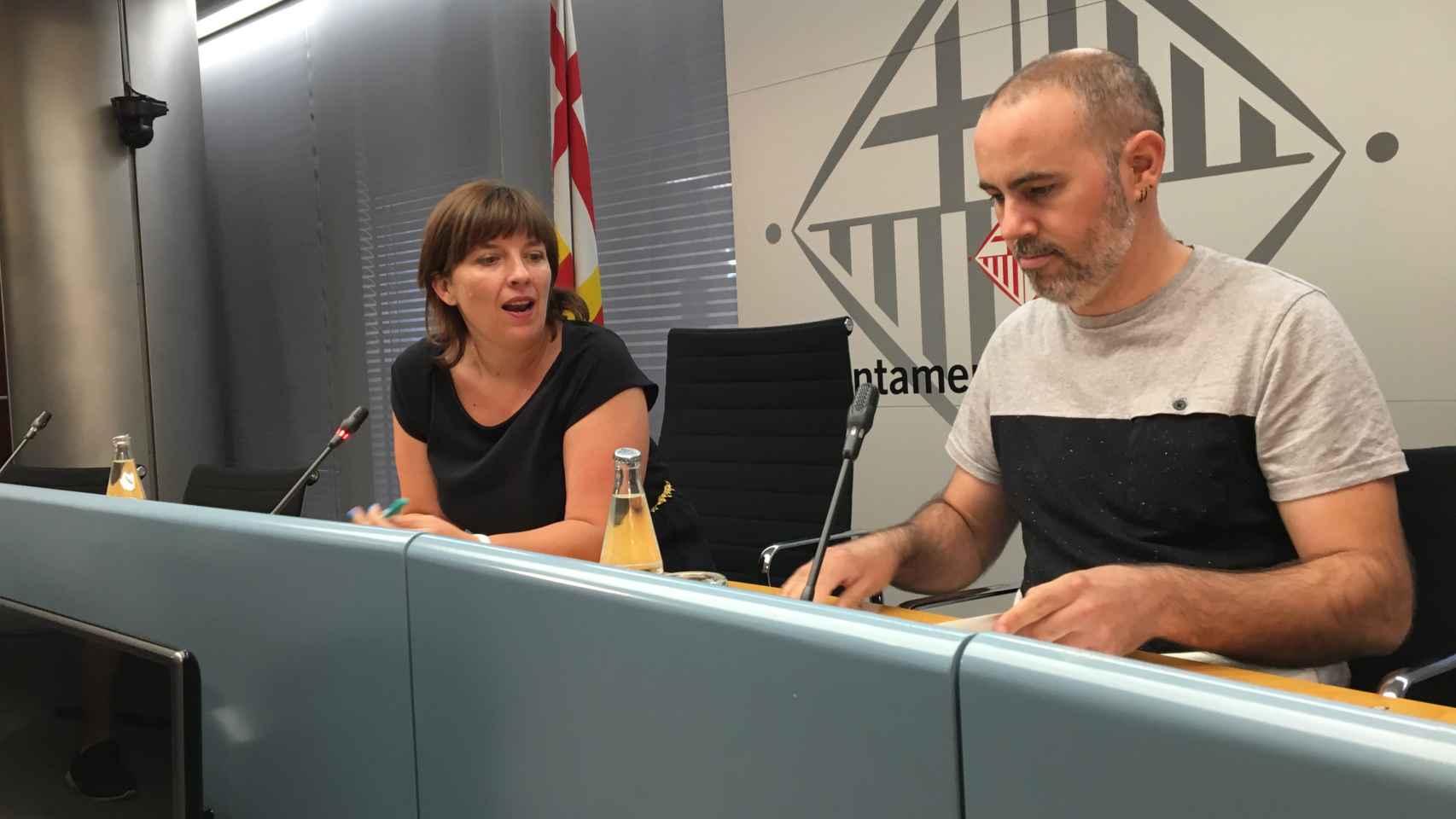 Eloi Badia en rueda de prensa en el Ayuntamiento de Barcelona