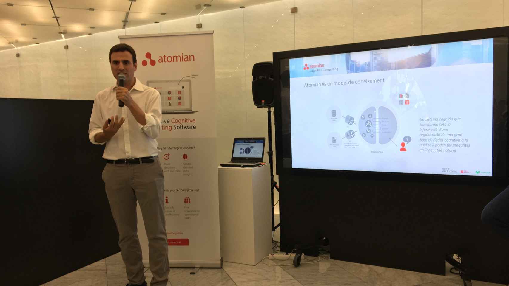 Miquel Montero, CEO de Atomian, durante la presentación del software / P. A.