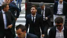Leo Messi a su entrada a un juicio / EUROPA PRESS