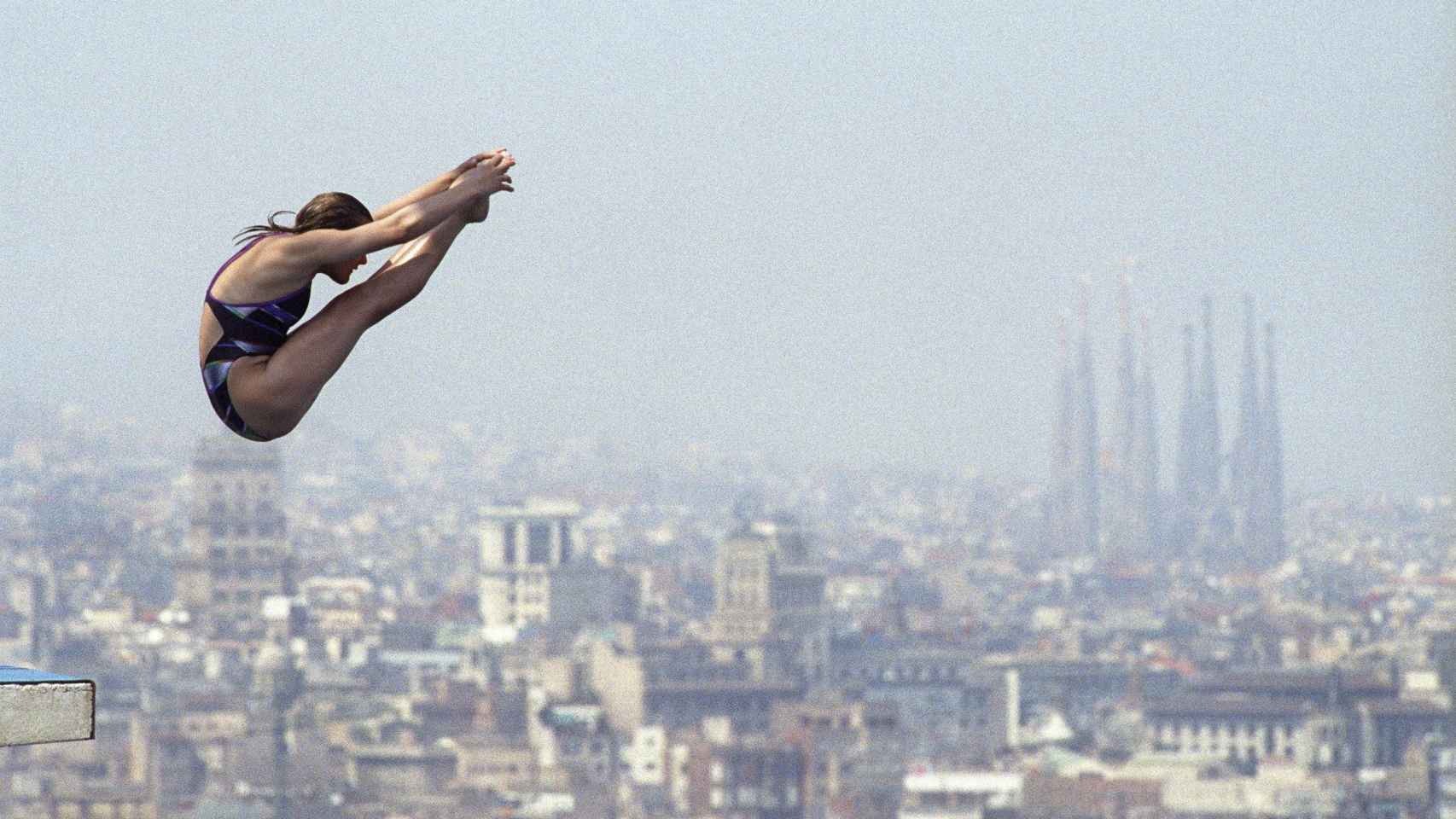 Saltos de trampolín durante los Juegos Olímpicos de 1992 / EFE