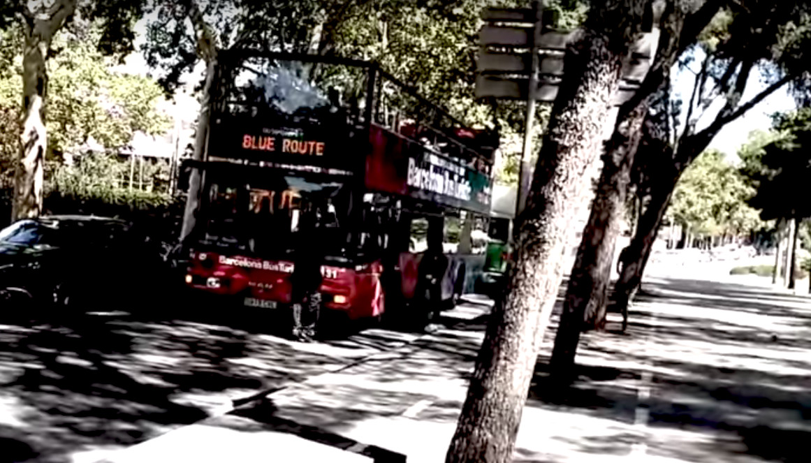 Fotograma del vídeo sobre la acción contra el bus turístic / Arran Països Catalans