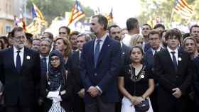 El rey Felipe VI en una manifestación por las víctimas del atentado en las Ramblas  / EFE-Andreu Dalmau