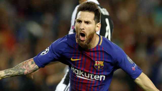 Messi celebra un gol ante la Juventus / EFE