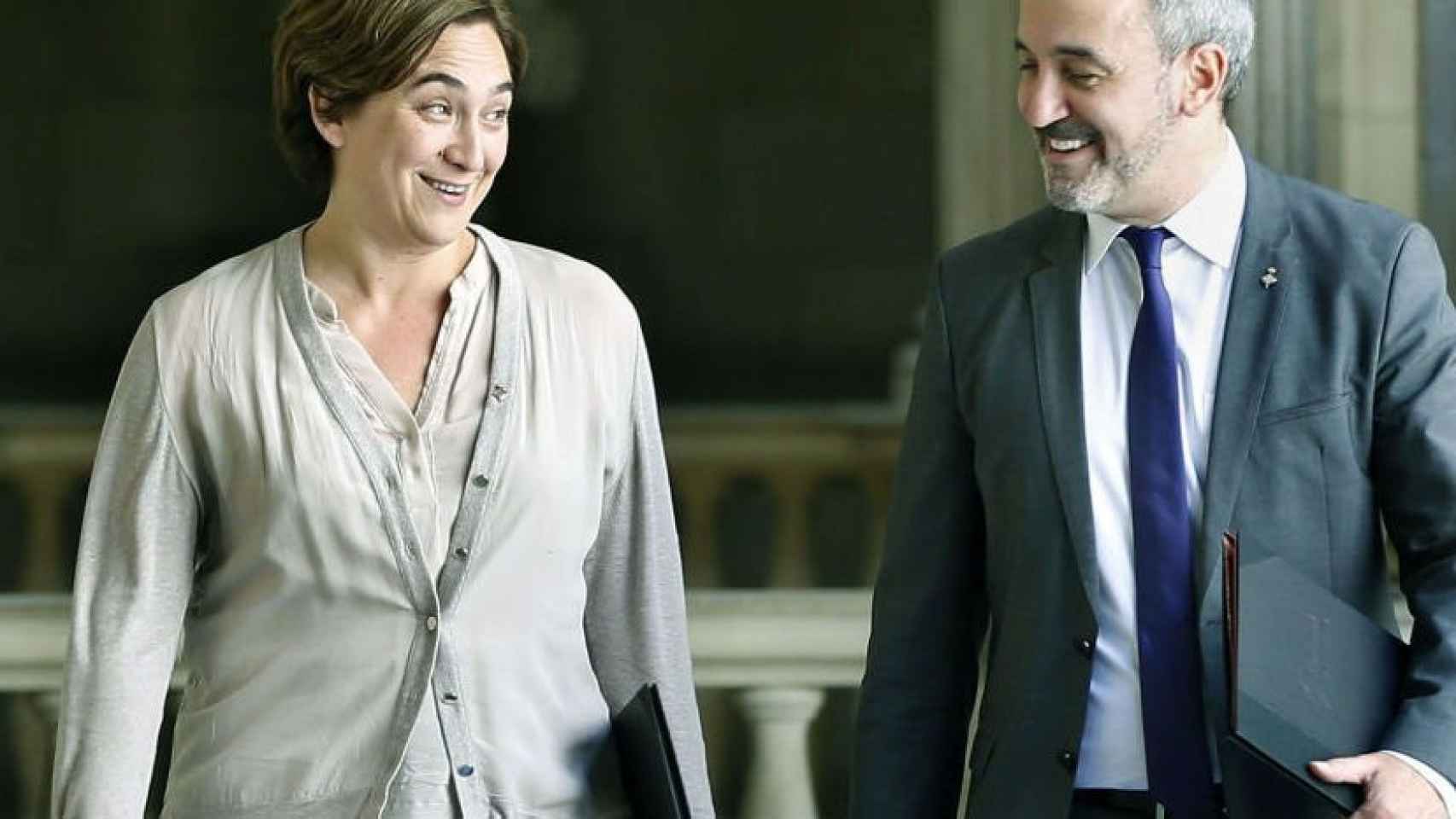 Ada Colau junto a Jaume Collboni (PSC) en una imagen de archivo / EFE