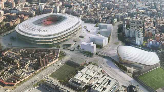 Maqueta del Espai Barça que incluye la remodelación del Camp Nou y la construcción de un nuevo Palau / FCB