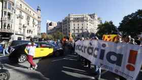 Manifestantes cortan la Gran Vía de Barcelona / ALEJANDRO GARCIA/EFE