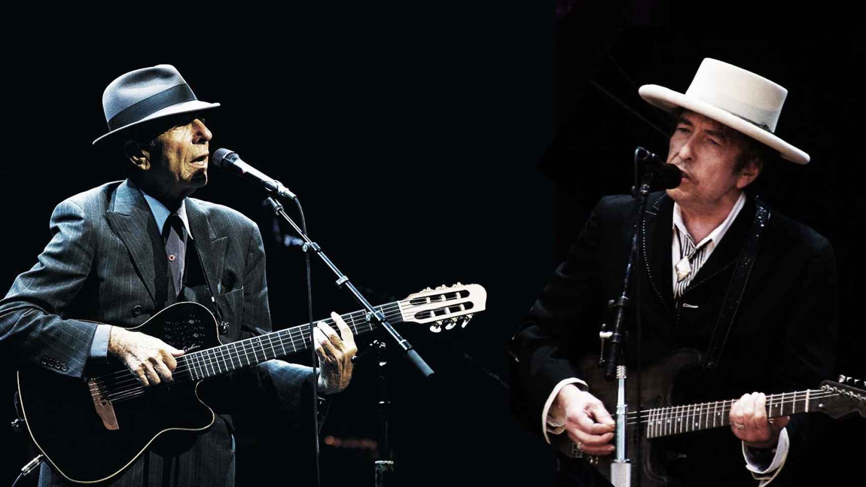 Leonard Cohen y Bob Dylan
