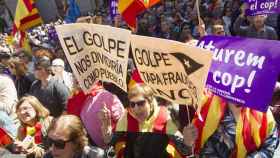 Manifestación de Societat Civil Catalana en el centro de Barcelona / EFE