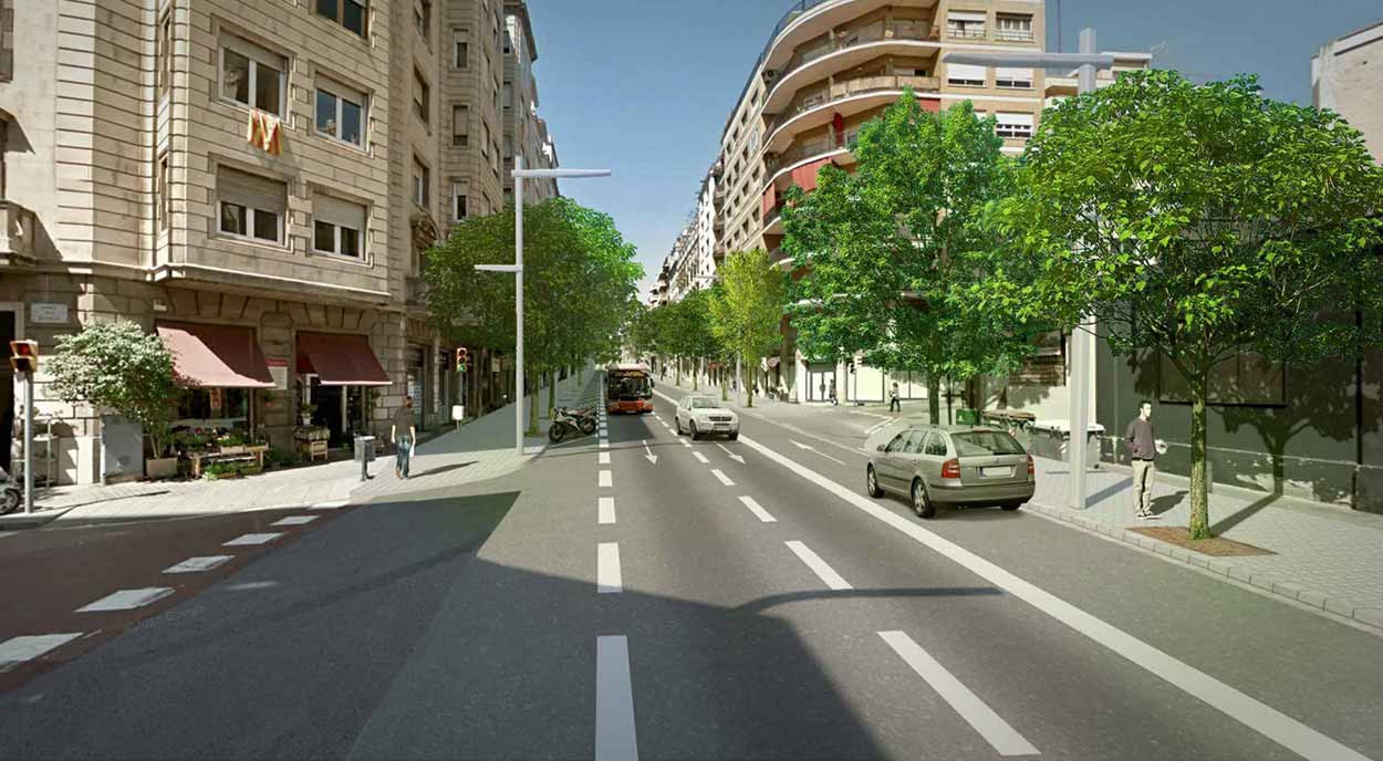 Imagen virtual de la futura remodelación de la avenida del Príncep d'Astúries / AYUNTAMIENTO DE BCN 