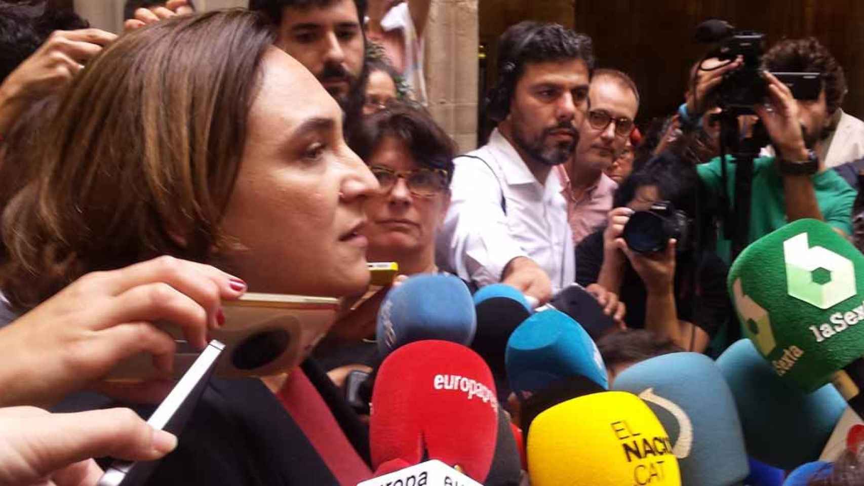 Colau ha cargado contra el PSOE y pide al PSC que no apoye el 155. / EP