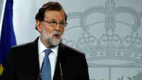 Rajoy, en rueda de prensa en la Moncloa / EFE