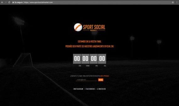 Web de Sport Social Market, sin funcionamiento