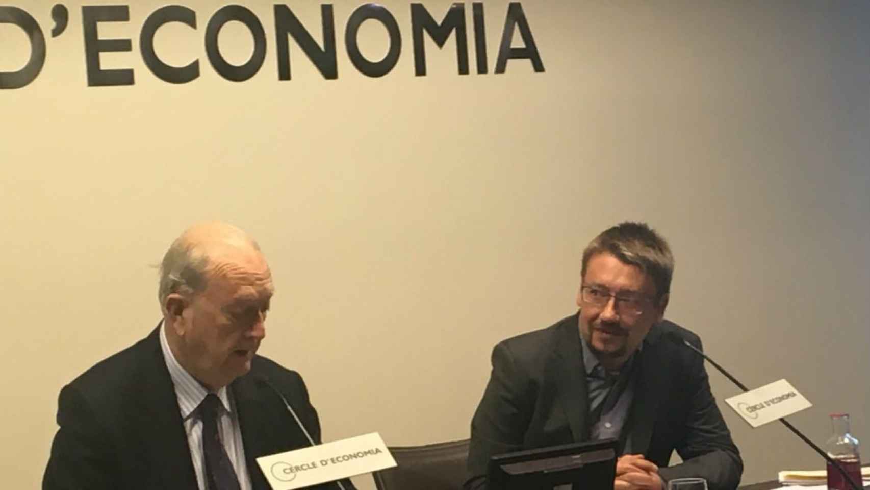 Juan Jose Bruguera, presidente del Cercle d'Economia, y Xavi Domènech / CR