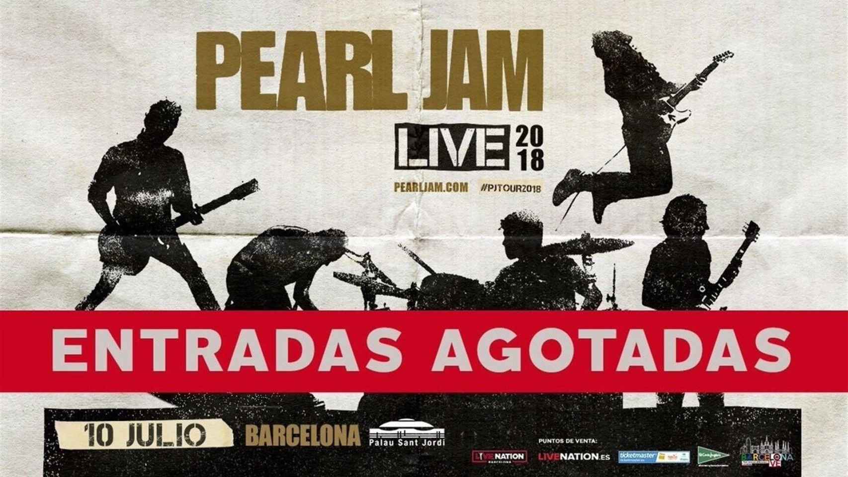 La banda de Seattle Pearl Jamp ha agotado sus entradas para el concierto de Barcelona en unas horas / EUROPA PRESS