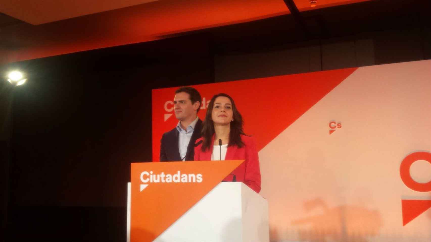 Inés Arrimadas junto al presidente de Ciudadanos, Albert Rivera / EP