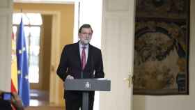 El Presidente Mariano Rajoy fotografiado durante su comparecencia ante la prensa / EUROPA PRESSr