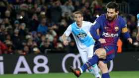 Leo Messi falló un penalti en el Barça-Deportivo del 17 de diciembre en el Camp Nou