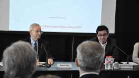 Miquel Valls y Gerardo Pisarello han compartido mesa en la presentación del informe Observatori Barcelona 2017 / MIKI