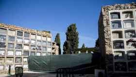 Las obras para evitar un nuevo derrumbe en Montjuïc dejan mucho que desear / EFE