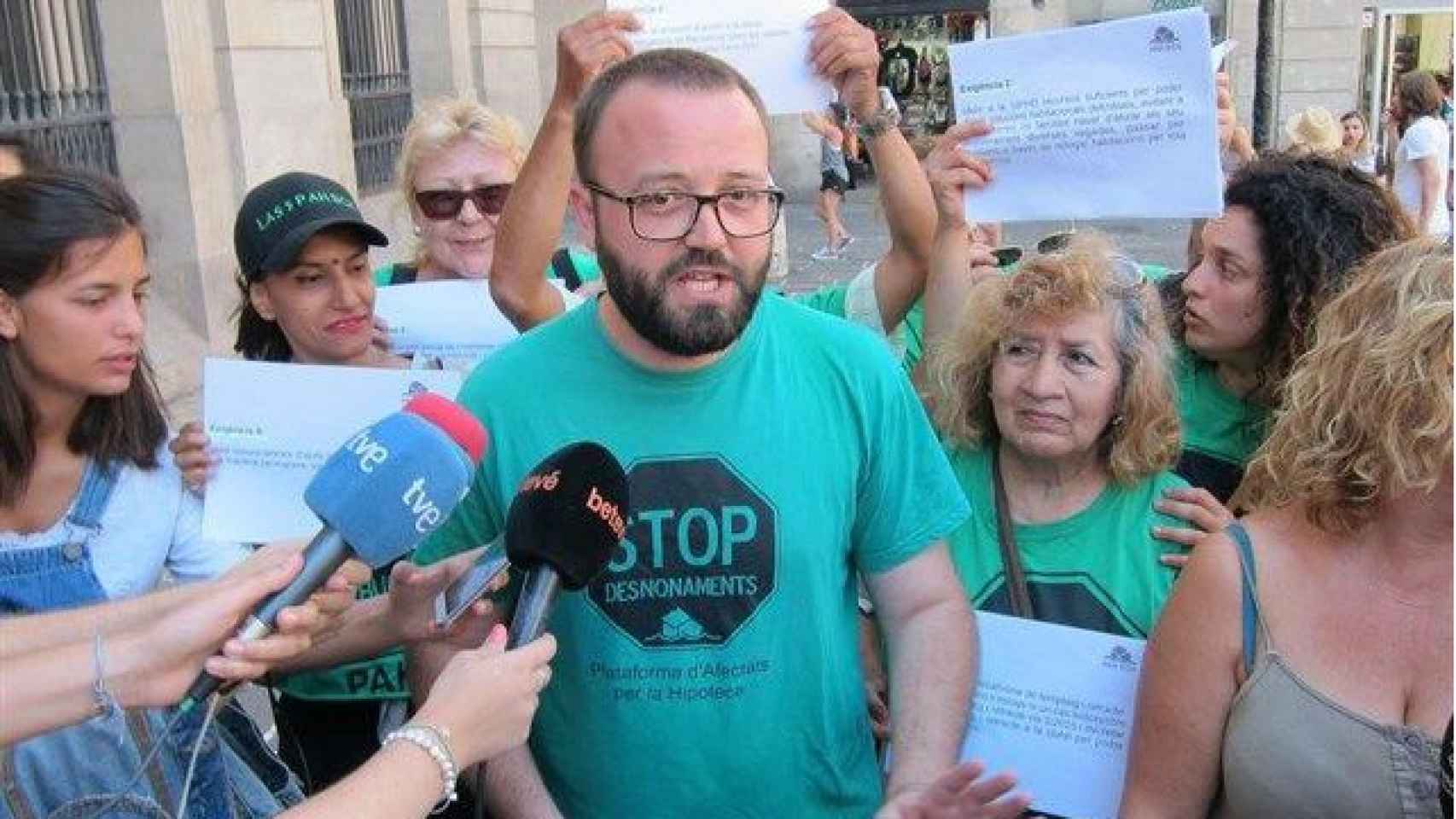 Carlos Macías, exportavoz de la PAH, ha sido fichado por Ada Colau en el Ayuntamiento de Barcelona / EUROPA PRESS