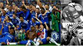 Los jugadores del Chelsea celebra la Champions de 2012. Arriba, Joe Strummer; abajo, Suggs