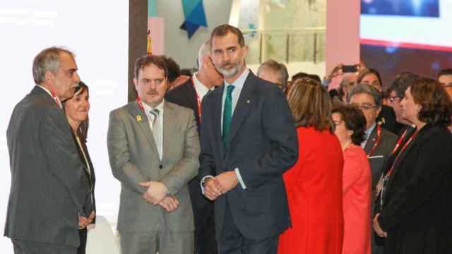 El Rey Felipe VI durante la inauguración del Mobile World Congress / HUGO FERNÁNDEZ