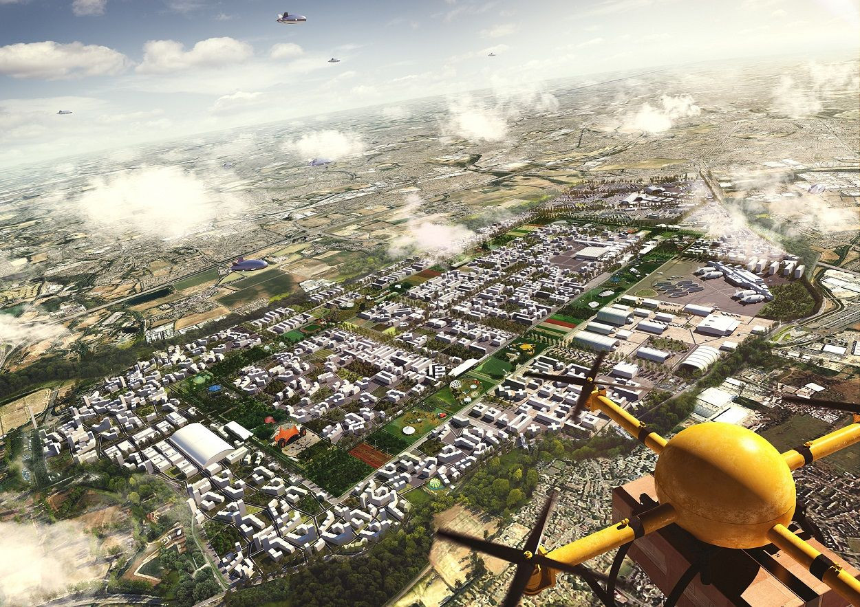 Desde el aire, los drones de nueva generación pueden vigilar el estado de infraestructuras ciudadanas / Factory Fifteen