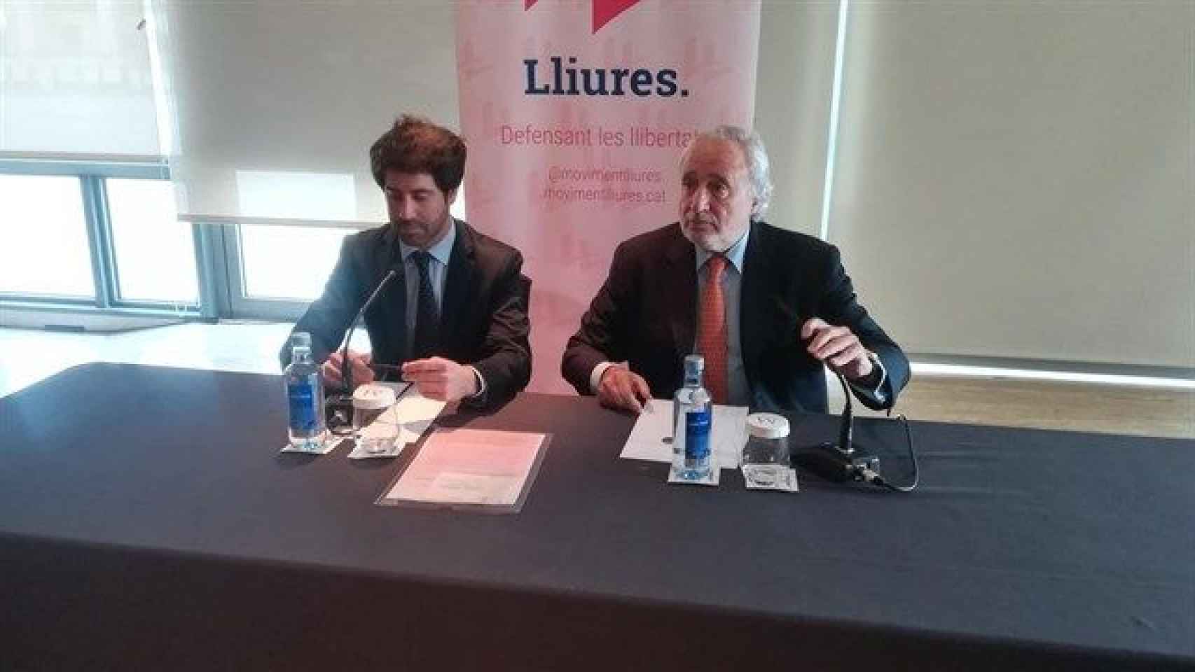 El portavoz y el presidente de Lliures, Roger Montañola y Antoni Fernández Teixidó / EUROPA PRESS