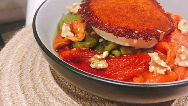 Queso de cabra a la plancha puredepalabras