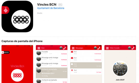 La app VinclesBCN disponible para descargar