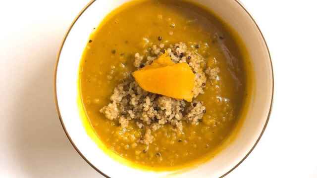 Crema de calabaza y quinoa