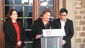 Dilma Rousseff en su visita a Barcelona acompañada de la alcaldesa, Ada Colau y Gerardo Pisarello / A.O.