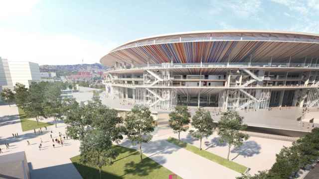 Simulación de cómo quedará el  Camp Nou después de la reforma en la que puede apreciarse como queda integrado en el  entorno / AJUNTAMENT DE BARCELONA