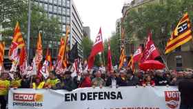 La manifestación ha comenzado en la plaza Urquinaona, recorrido la Via Laietana y finalizado a la altura de Correos / EUROPA PRESS