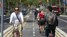 Cientos de personas han participado en la Fiesta de la Bicicleta que se ha celebrado en Barcelona / HUGO FERNÁNDEZ