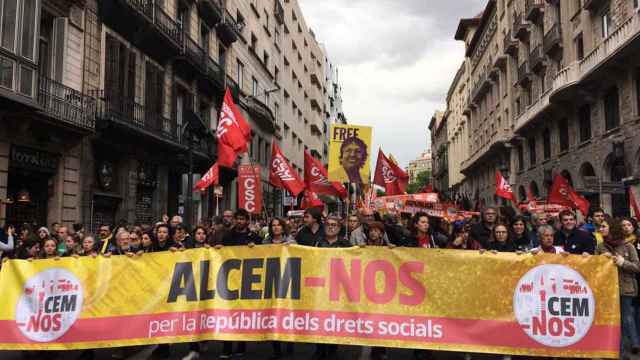 Cabeza de la manifestación convocada por la ANC / @assemblea