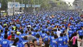 El año pasado ya se juntaron en la Diagonal 10.000 corredores para la Cursa DIR Guardia Urbana / Runners