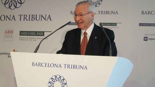 Miquel Valls, presidente de la Cambra de Barcelona, durante su conferencia / EP