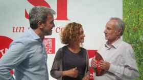 La nueva ministra Meritxell Batet junto al concejal Jaume Collboni y el exministro Joan Majó / EUROPA PRESS