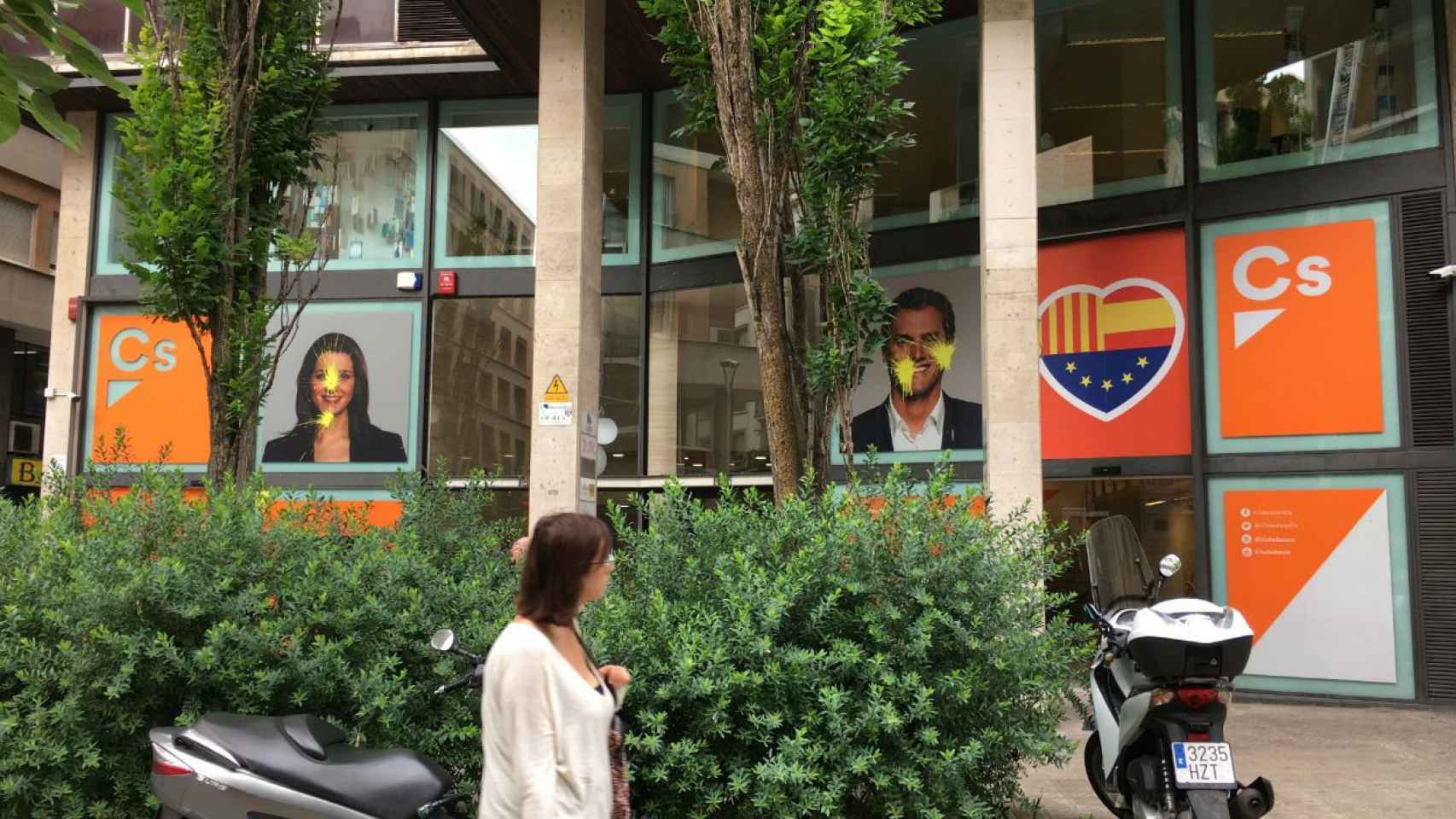 Imagen de la fachada de la sede de Ciudadanos, tomada este miércoles 6 de junio